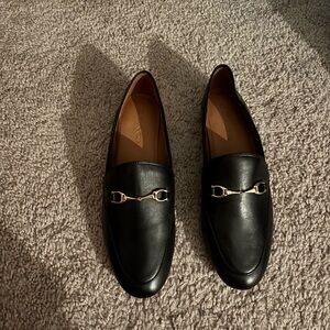 Elegant Black Leather Loafers - Coach Brand New